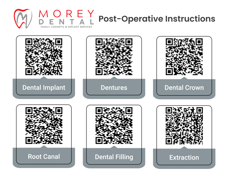 Post-Operative Instructions QR Codes